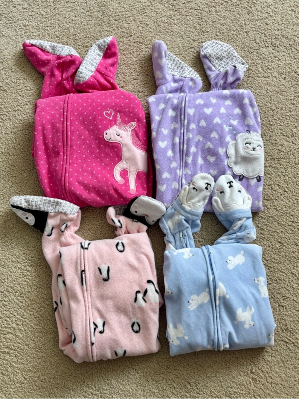 Carter’s Fleece Footed Sleepers - 24 Months